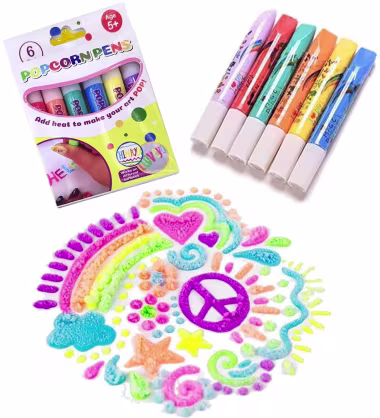 Magic Popcorn Color Drawing Pens (6 Pcs) alternate view